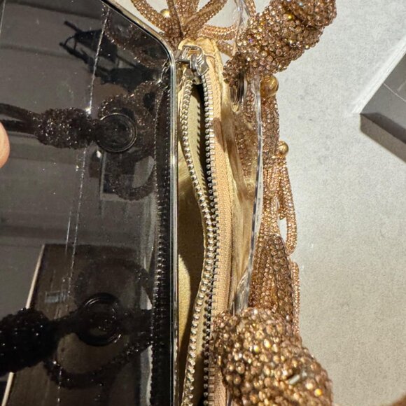 Neiman Marcus Gold Floral Evening Rhinestone Handbag - Picture 5 of 5